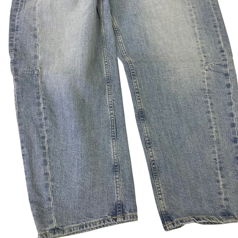NEW Old Navy High-Rise Barrel Leg Jeans Light Wash Blue Womens 16 Tall - Picture 7 of 14